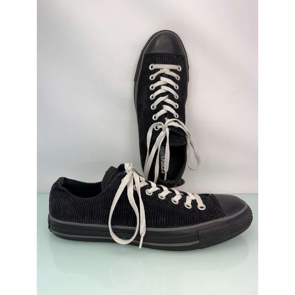 Converse Sneakers Chuck Taylor Low Top 9 Black Corduroy Skate Retro Streetwear